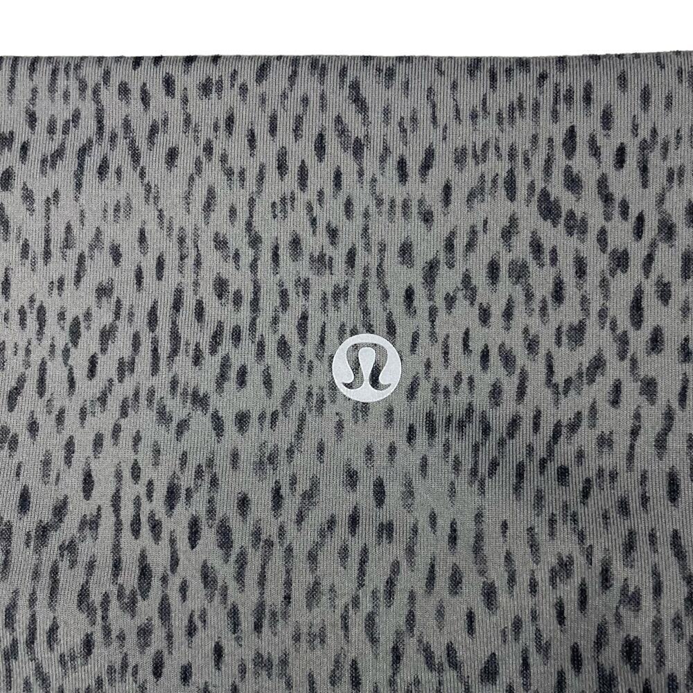 LULULEMON Wunder Under Crop II Luon Roll Down Sz 4 Dottie Dash Slate Black - Picture 10 of 11